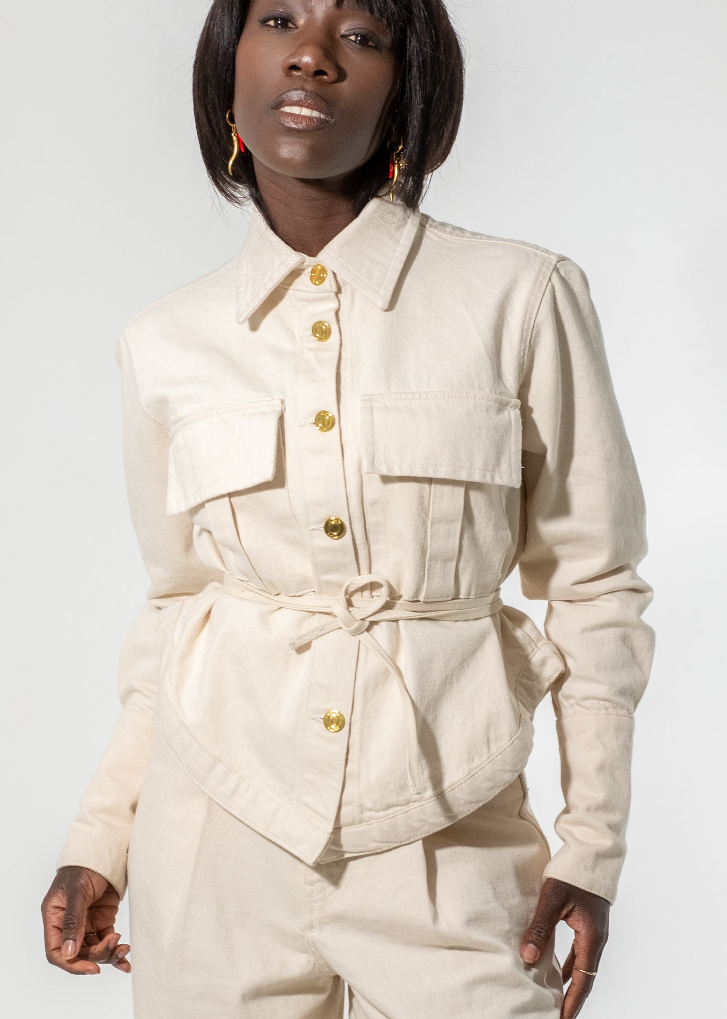 Wadou Shacket - Ecru - CEHTR Ltd