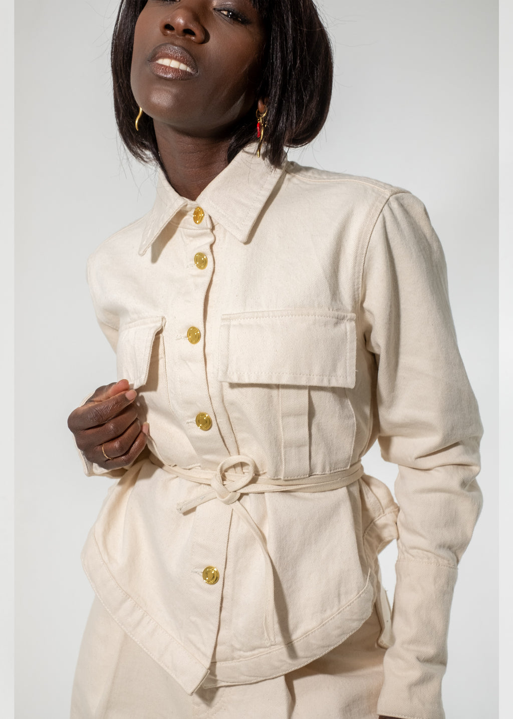 Wadou Shacket - Ecru - CEHTR Ltd