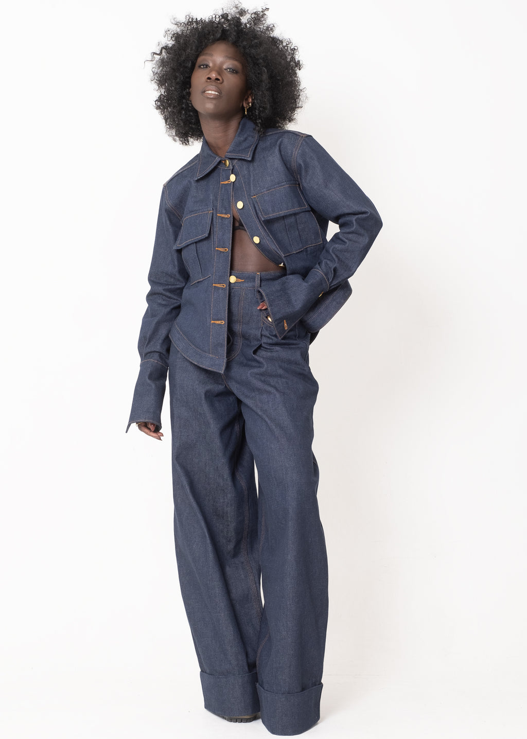 Wadou Shacket – Dark Denim