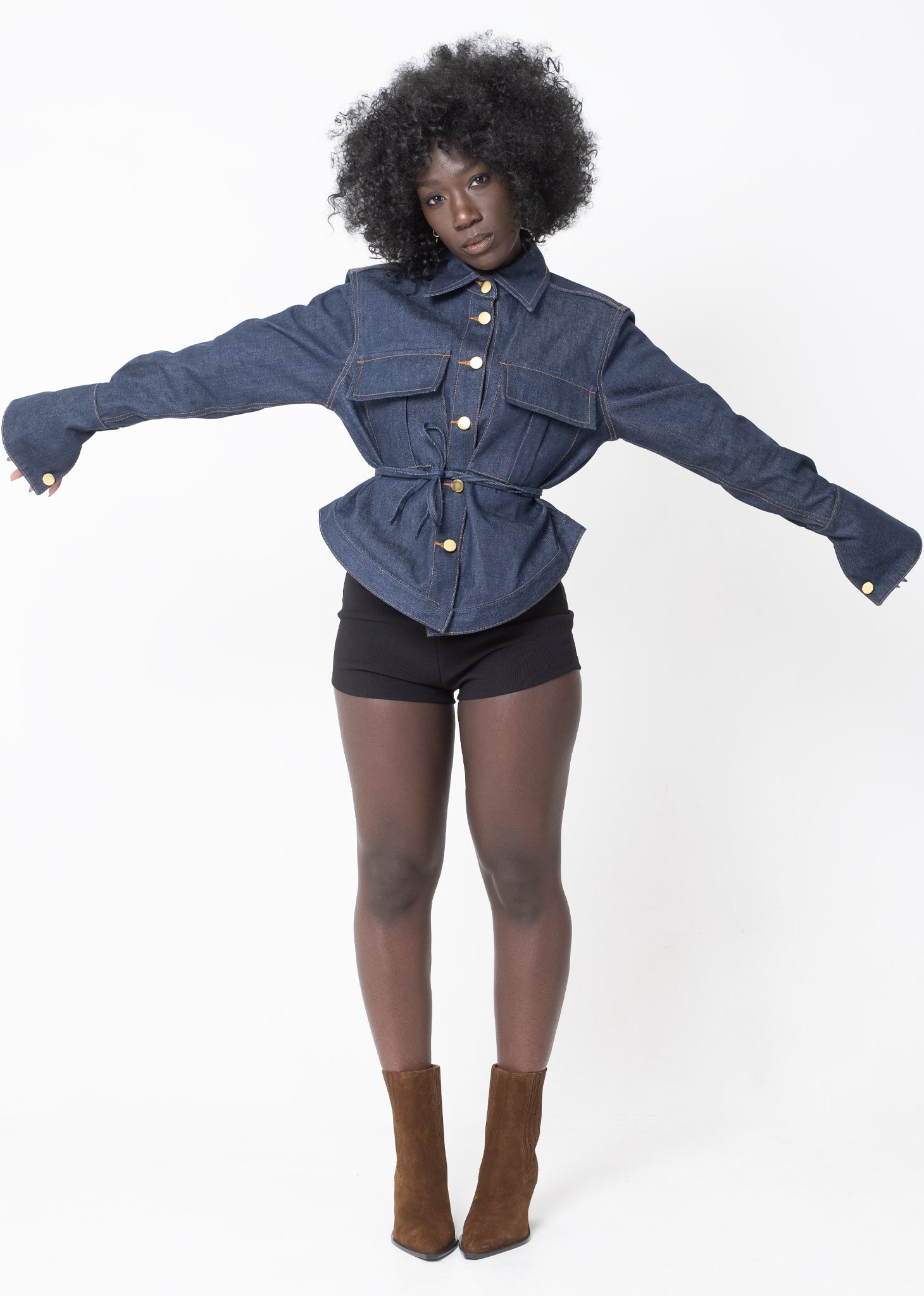 Wadou Shacket – Dark Denim