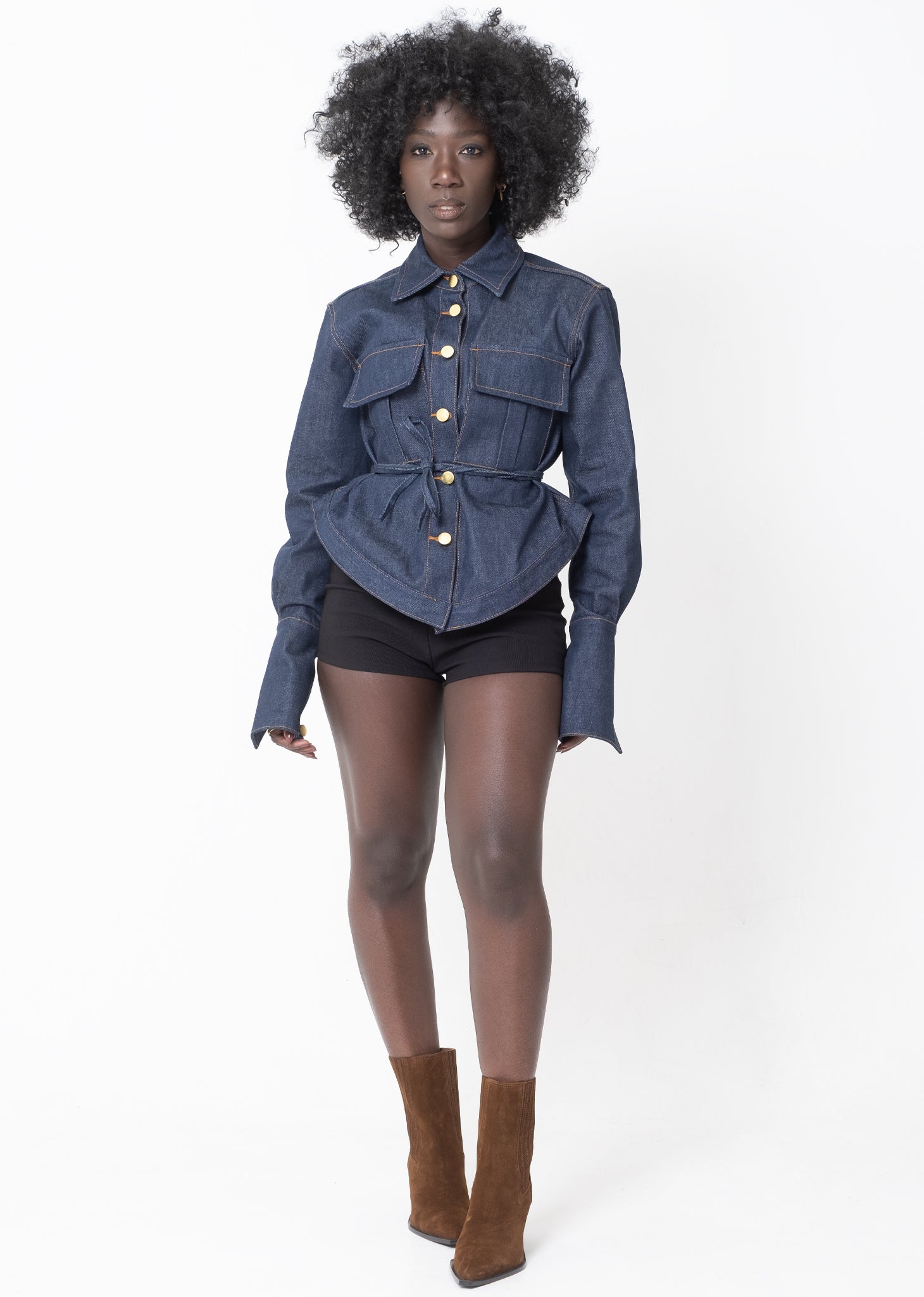 Wadou Shacket – Dark Denim