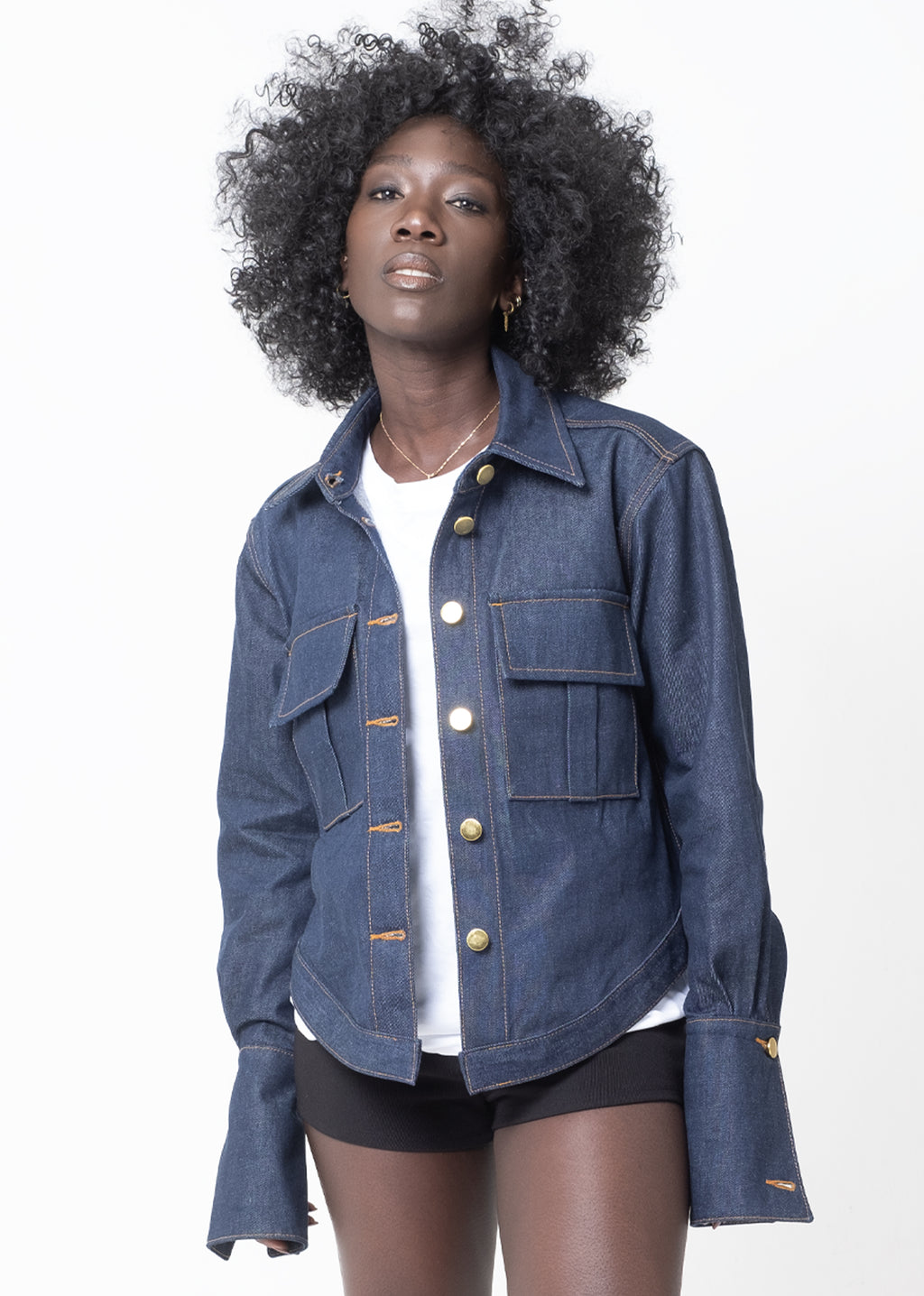 Wadou Shacket – Dark Denim