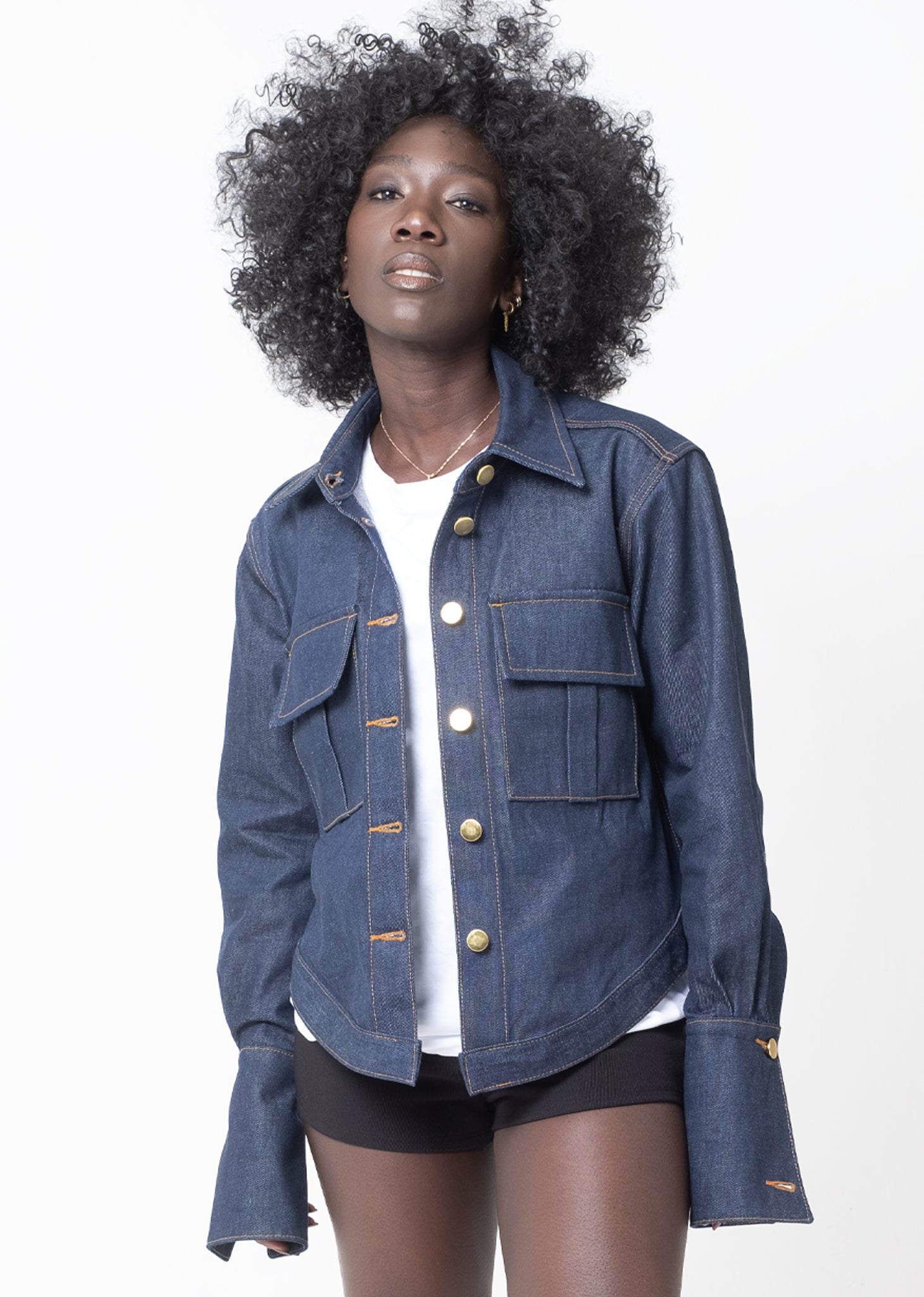 Wadou Shacket – Dark Denim