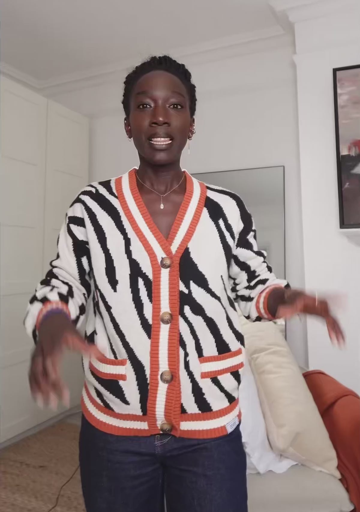 SANDRA CARDIGAN - Zebra